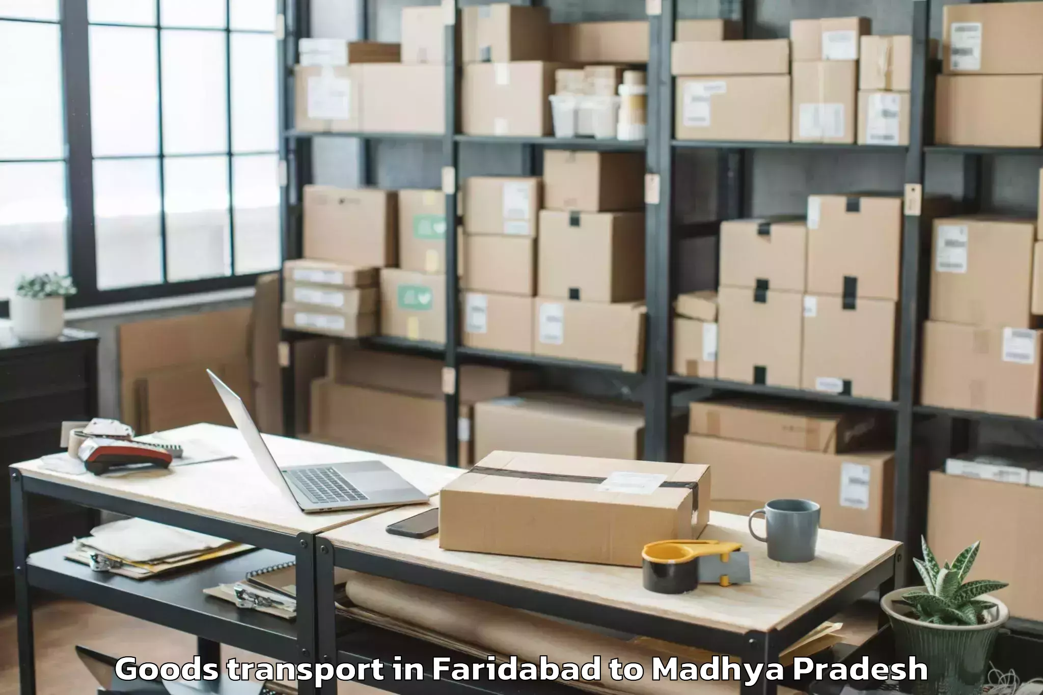 Top Faridabad to Kalapipal Mandi Goods Transport Available